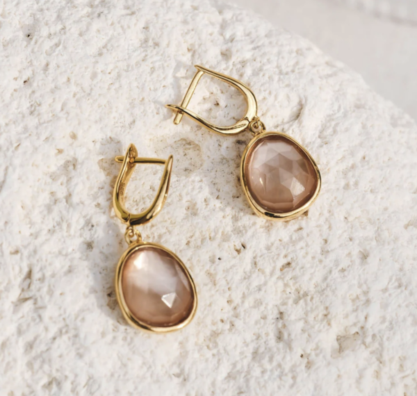 Dusty Coral Statement Earrings - Serendipity