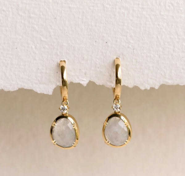 Rainbow Moonstone Earrings - Victoria