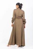 Fiona Puff Sleeve Shirt Style Maxi Dress