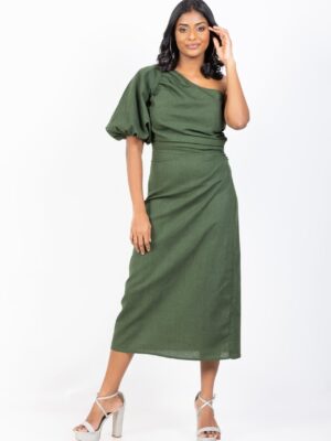 Delilah One Shoulder Midi Dress