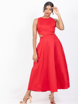 Daisy Cut Out Detail Midi Dress