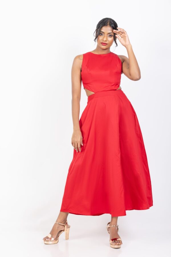 Daisy Cut Out Detail Midi Dress