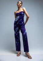 Anya Strapless Corset Batik Top and Pant Set