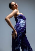 Anya Strapless Corset Batik Top and Pant Set