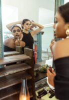 Angelica Corset Style Off Shoulder Midi Dress