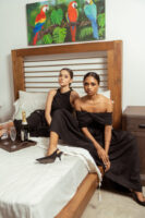 Angelica Corset Style Off Shoulder Midi Dress