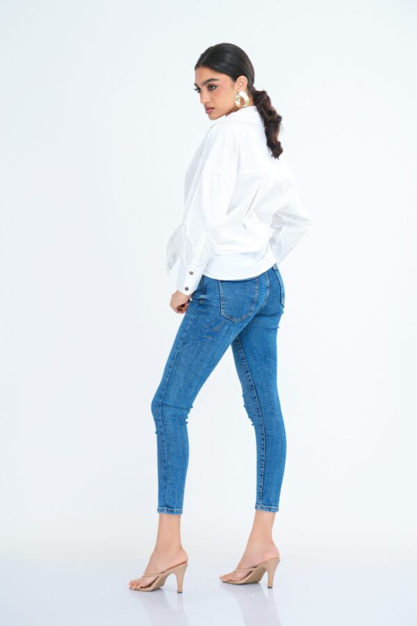 Lola Oversized Cotton Shirt in White