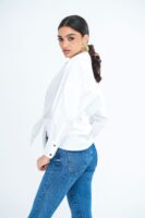 Lola Oversized Cotton Shirt in White