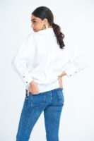 Lola Oversized Cotton Shirt in White