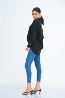 Lola Oversized Linen Shirt in Black