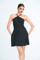 Kiera Tie detail Mini Dress