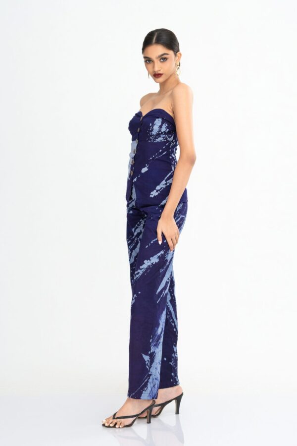 Anya Strapless Corset Batik Top and Pant Set