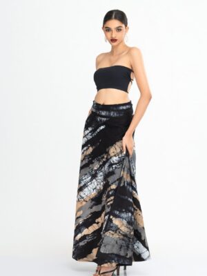 Leona Batik Wrap Maxi Skirt