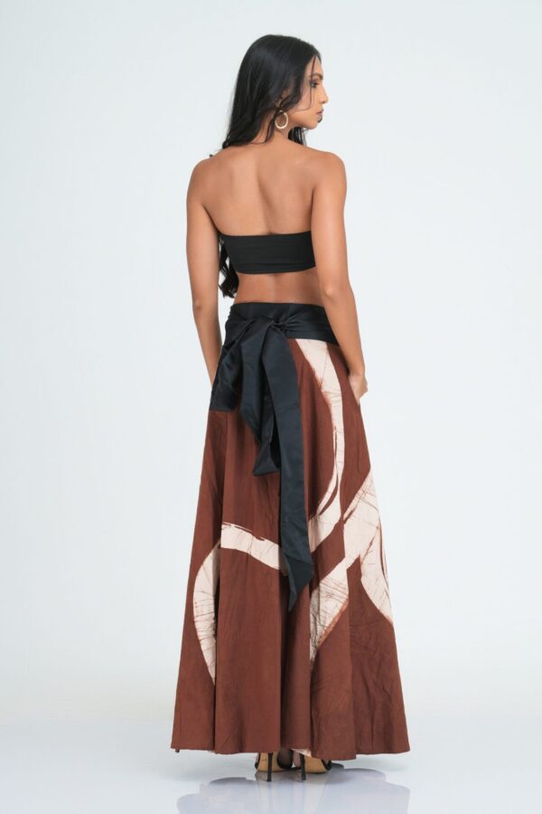 Talia Brown Batik Wrap Skirt