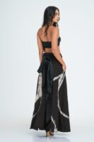 Demi Black and White Batik Wrap Skirt