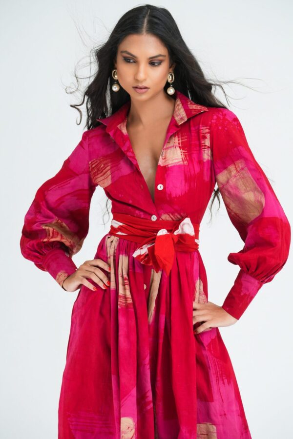 Callie Pink Tone Shirt Dress