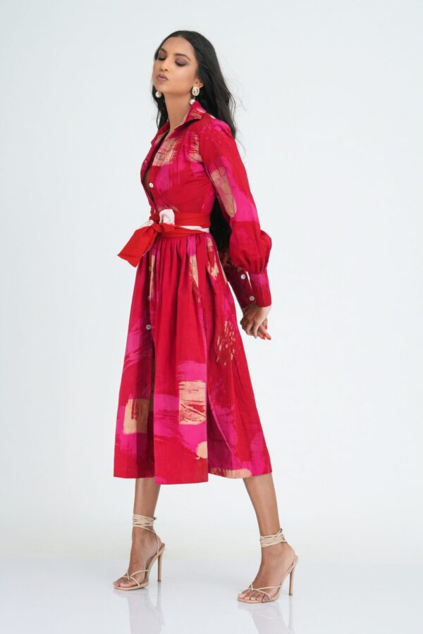 Callie Pink Tone Shirt Dress