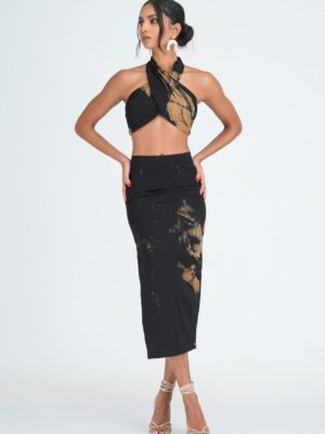 Ember Batik Crop Top and Skirt Set