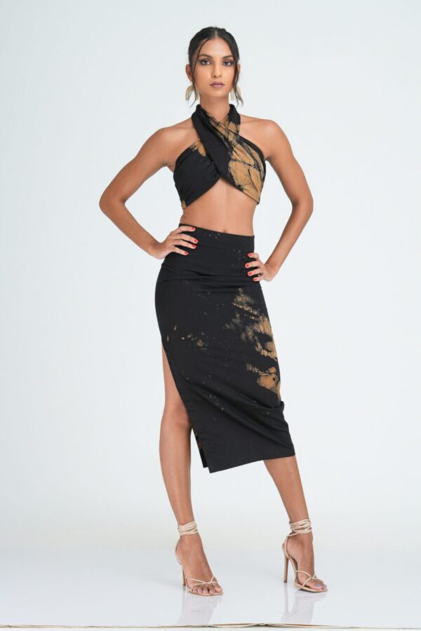 Ember Batik Crop Top and Skirt Set