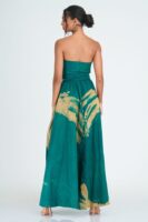 Amira Green Batik Strapless Maxi Dress